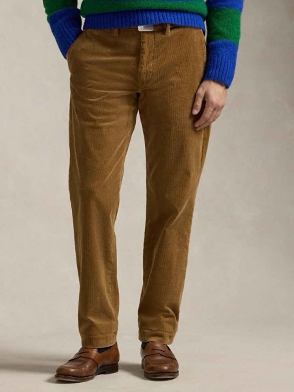 Polo Ralph Lauren size 38 x 32 cotton Men's Corduroy Trousers in Camel Brown